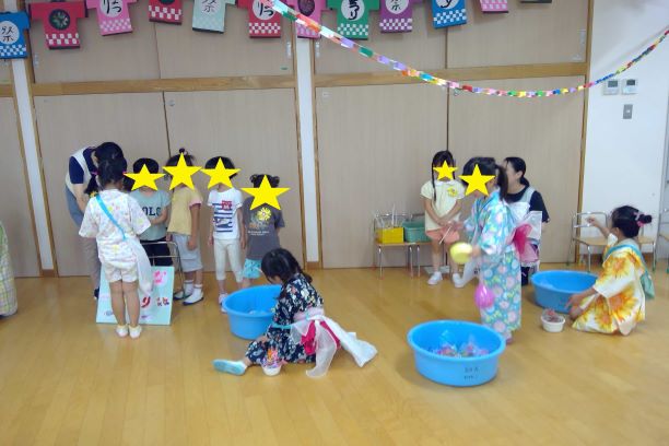 魚釣りの様子