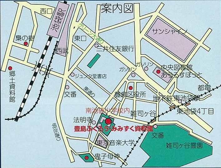 ふくろう・みみずく資料館地図