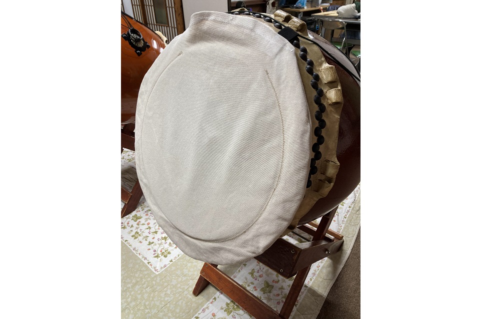 手作りカバーのついた要町太鼓